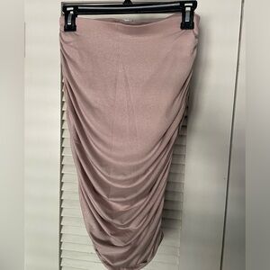 Express pale rose shimmer bodycon skirt